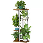 Support de Plante Intérieur Extérieur, Étagère d'Angle Haute à 4 Niveaux pour Plantes, Étagère Haute en Métal Multi-Niveaux pour Plantes, Présentoir pour Patio Jardin