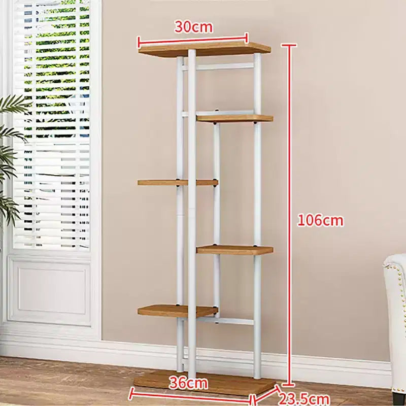 Support de Plante Intérieur Extérieur, Étagère d'Angle Haute à 4 Niveaux pour Plantes, Étagère Haute en Métal Multi-Niveaux pour Plantes, Présentoir pour Patio Jardin