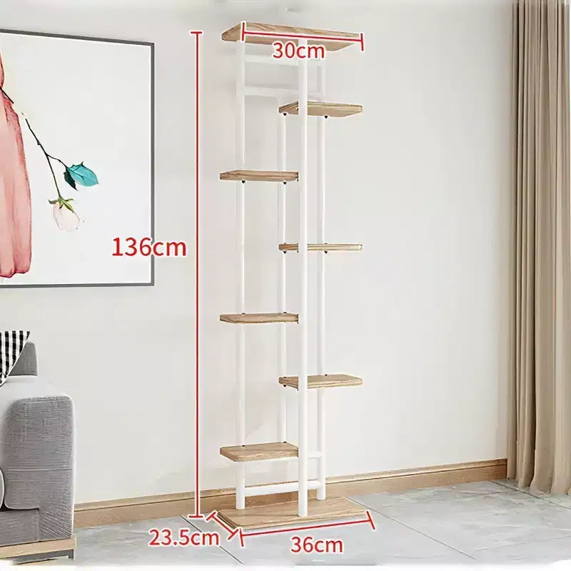 Support de Plante Intérieur Extérieur, Étagère d'Angle Haute à 4 Niveaux pour Plantes, Étagère Haute en Métal Multi-Niveaux pour Plantes, Présentoir pour Patio Jardin