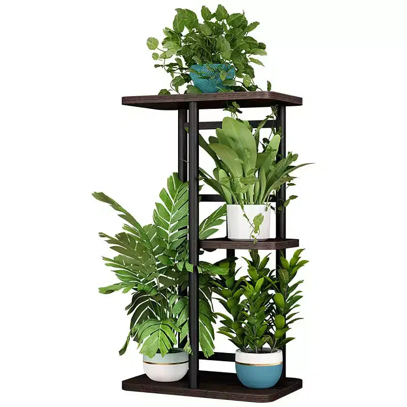 Support de Plante Intérieur Extérieur, Étagère d'Angle Haute à 4 Niveaux pour Plantes, Étagère Haute en Métal Multi-Niveaux pour Plantes, Présentoir pour Patio Jardin