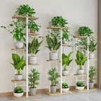 Plant Stand Indoor Outdoor, 4 Tier Corner Tall Outdoor Plant Shelf, Tall Metal Multi-Tier Plant Shelf Rack, Stand Display Rack for Patio Garden