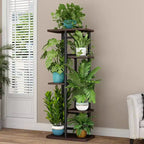 Support de Plante Intérieur Extérieur, Étagère d'Angle Haute à 4 Niveaux pour Plantes, Étagère Haute en Métal Multi-Niveaux pour Plantes, Présentoir pour Patio Jardin