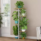 Support de Plante Intérieur Extérieur, Étagère d'Angle Haute à 4 Niveaux pour Plantes, Étagère Haute en Métal Multi-Niveaux pour Plantes, Présentoir pour Patio Jardin
