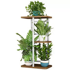 Support de Plante Intérieur Extérieur, Étagère d'Angle Haute à 4 Niveaux pour Plantes, Étagère Haute en Métal Multi-Niveaux pour Plantes, Présentoir pour Patio Jardin