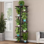 Support de Plante Intérieur Extérieur, Étagère d'Angle Haute à 4 Niveaux pour Plantes, Étagère Haute en Métal Multi-Niveaux pour Plantes, Présentoir pour Patio Jardin