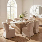 Christopher Knight Home Wichai Modern 7 Piece Wooden and Metal Dining Set with Upholstered Chairs