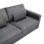 Causeuse moderne en tissu rembourré GDFStudio Garcia avec housses amovibles