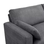Causeuse moderne en tissu rembourré GDFStudio Garcia avec housses amovibles
