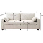Causeuse moderne en tissu rembourré GDFStudio Garcia avec housses amovibles