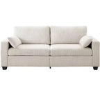 GDFStudio Garcia Modern Fabric Upholstered Loveseat with Removable Covers
