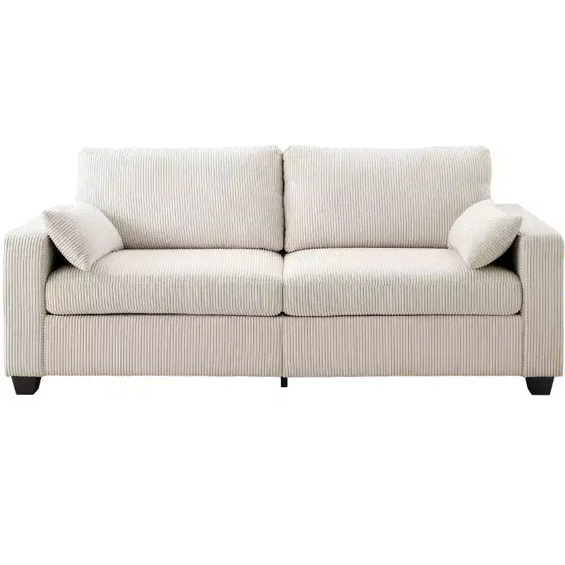 GDFStudio Garcia Modern Fabric Upholstered Loveseat with Removable Covers