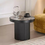 Ensemble de 2 tables basses rondes GDFStudio Larkspur avec plateaux en pierre frittée