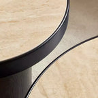 Ensemble de 2 tables basses rondes GDFStudio Larkspur avec plateaux en pierre frittée
