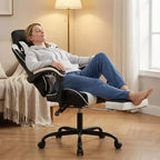 Gaming Chair with Footrest, Ergonomic Computer Chair with Headrest & Lumbar Support, Breathable Height Adjustable Game Chair for Home&Office