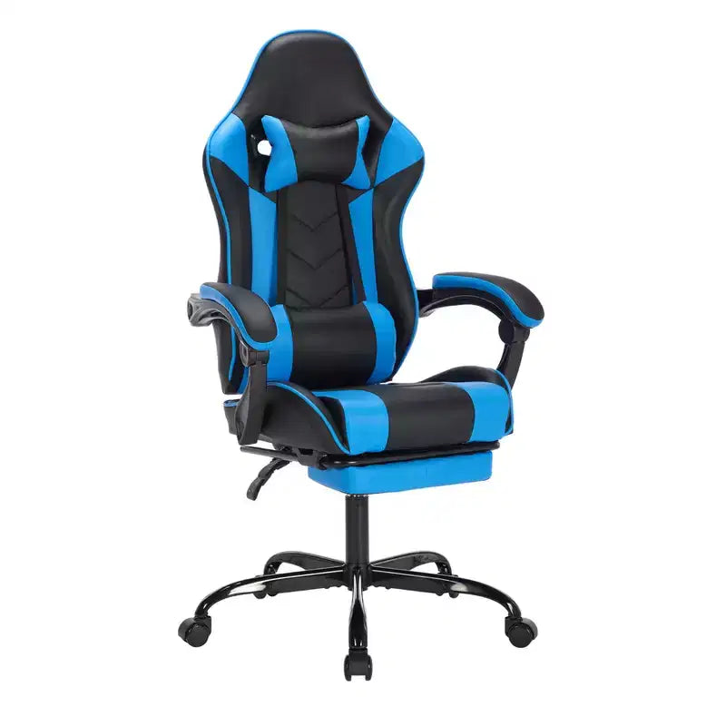 Gaming Chair with Footrest, Ergonomic Computer Chair with Headrest & Lumbar Support, Breathable Height Adjustable Game Chair for Home&Office