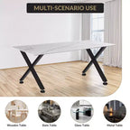 Pieds de table basse en métal Garvee, pieds de table robustes en forme de X avec pieds réglables pour table à manger, établi, lot de 2, noirs
