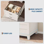 Lateral File Cabinet with 2 Deeper Drawers, Farmhouse Wooden Large Filing Storage Cabinet w/Hanging for Legal/Letter/A4 Size, Thick Tabletop
