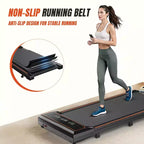 JIONJOY Compact Armless Treadmill: Quiet Under-Desk Walker for Small Spaces, Slim & Portable - Ideal for Home Office & Apartment Fitness