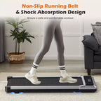 JIONJOY Compact Armless Treadmill: Quiet Under-Desk Walker for Small Spaces, Slim & Portable - Ideal for Home Office & Apartment Fitness