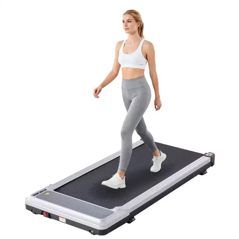 JIONJOY Compact Armless Treadmill: Quiet Under-Desk Walker for Small Spaces, Slim & Portable - Ideal for Home Office & Apartment Fitness