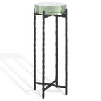 Kathaleen Cast Glass Drink Table - SFV7906 - Black/Clear - Safavieh Couture