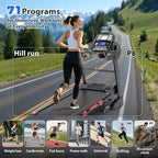 Tapis de course pliable 5CV pour la maison avec inclinaison automatique de 20 % et vitesse de 19 km/h, capacité de 180 kg, tapis de course portable, entraînement personnalisé avec application, tapis de course pour la course et la marche