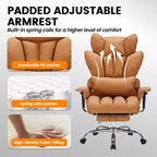 Ergonomic High-Back Office Chair with Adjustable Footrest, Comfortable Lumbar Support, for Home, Office