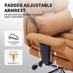 Ergonomic High-Back Office Chair with Adjustable Footrest, Comfortable Lumbar Support, for Home, Office