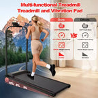 Tapis Roulant Pliable GDFStudio Vella 2.0HP avec Inclinaison et Plateforme Vibrante