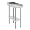 Stainless Steel Equipment Stand, 400 lb Capacity with 2 Edge Baffle, for Commercial Restaurant, Hotel, and Home Kitchen