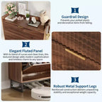 Acekool Narrow Shoe Storage Cabinet with 2 Flip Drawers, Wooden Hidden Shoe Rack Organizer for Entryway Hallway, Walnut