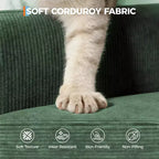Canapé profond moderne de 86 pouces, rembourré confortable avec 2 coussins décoratifs et housses amovibles pour salon, appartement et petits espaces