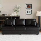 Canapé profond moderne de 86 pouces, rembourré confortable avec 2 coussins décoratifs et housses amovibles pour salon, appartement et petits espaces