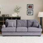 Canapé profond moderne de 86 pouces, rembourré confortable avec 2 coussins décoratifs et housses amovibles pour salon, appartement et petits espaces