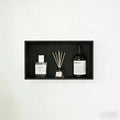 Modern Matte Black Stainless Steel Shower Niche 24x12  Recessed Single Tier Wall Shelf, No-Tile Install  Bathroom Storage  Matte Black
