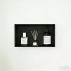 Modern Matte Black Stainless Steel Shower Niche 24x12  Recessed Single Tier Wall Shelf, No-Tile Install  Bathroom Storage  Matte Black