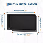 Niche de douche en acier inoxydable noir mat moderne 60x30 cm, étagère murale encastrée à niveau unique, installation sans carrelage, rangement de salle de bain, noir mat