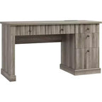 Bureau exécutif cannelé avec tiroirs, bureau d'ordinateur en bois avec grand tiroir de classement, bureau à domicile avec rangement pour le bureau, la chambre, le salon