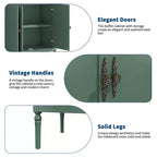 59'' Buffet Cabinet,with 2 Adjustable Shelves & 4 Doors,Coffee Bar Console Table for Living Room, Dining Room, Kitchen, Entryway, Green