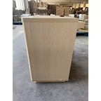 Nightstand with 3 Drawers, Light Wood Bedside Table with Charging Station.