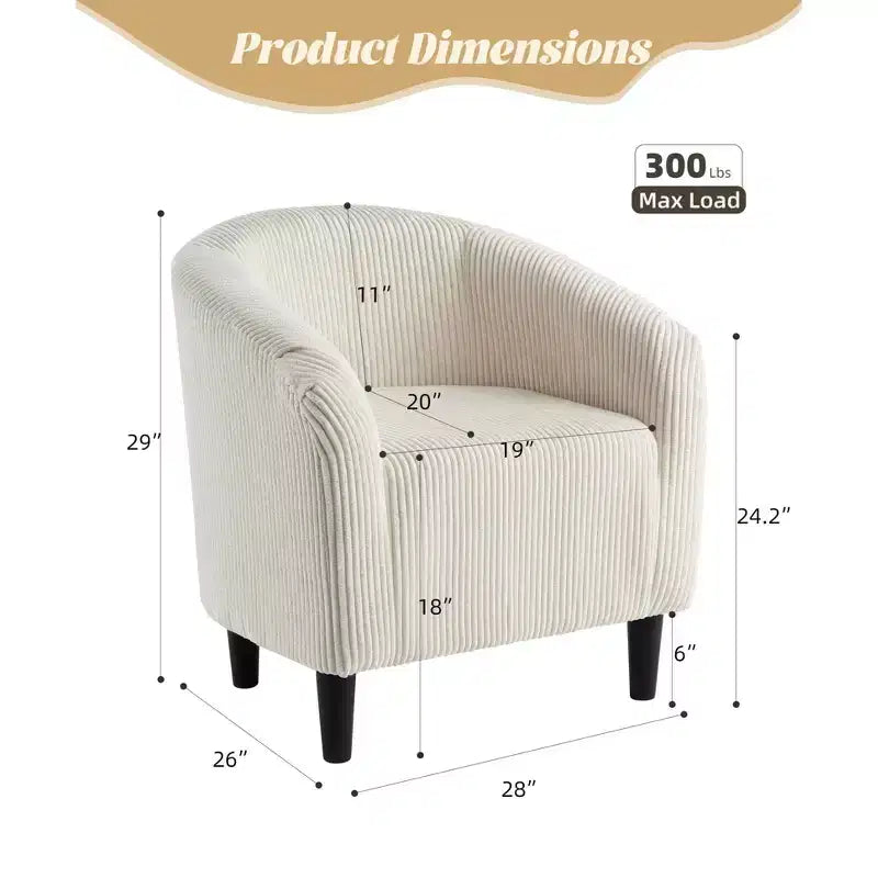 Fauteuil club confortable, tissu bouclette et revêtement doux, dossier arrondi, assise moelleuse, fauteuil moderne pour salon, chambre, réception, lounge, bureau