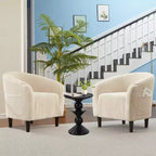 Fauteuil club confortable, tissu bouclette et revêtement doux, dossier arrondi, assise moelleuse, fauteuil moderne pour salon, chambre, réception, lounge, bureau
