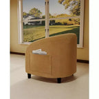 Fauteuil club confortable, tissu bouclette et revêtement doux, dossier arrondi, assise moelleuse, fauteuil moderne pour salon, chambre, réception, lounge, bureau