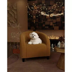Fauteuil club confortable, tissu bouclette et revêtement doux, dossier arrondi, assise moelleuse, fauteuil moderne pour salon, chambre, réception, lounge, bureau