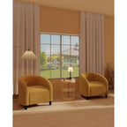 Fauteuil club confortable, tissu bouclette et revêtement doux, dossier arrondi, assise moelleuse, fauteuil moderne pour salon, chambre, réception, lounge, bureau