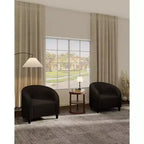 Fauteuil club confortable, tissu bouclette et revêtement doux, dossier arrondi, assise moelleuse, fauteuil moderne pour salon, chambre, réception, lounge, bureau