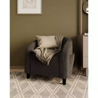 Fauteuil club confortable, tissu bouclette et revêtement doux, dossier arrondi, assise moelleuse, fauteuil moderne pour salon, chambre, réception, lounge, bureau