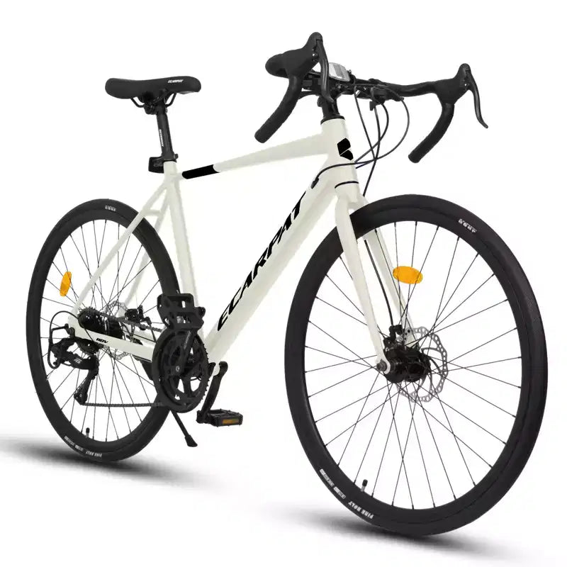 NAYSAYE 700C Road Bike 16 Speed Lightweight Aluminum Frame Bicycle with Dual Disc Brakes for Men and Women, 68*18*37.5