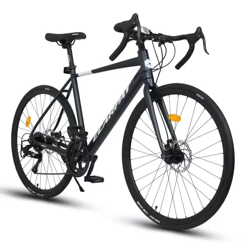 NAYSAYE 700C Road Bike 16 Speed Lightweight Aluminum Frame Bicycle with Dual Disc Brakes for Men and Women, 68*18*37.5