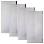 Étagère de rangement pliante multi-usage Origami à 4 niveaux avec roulettes, incluant 4 revêtements imperméables pour étagères métalliques, gris